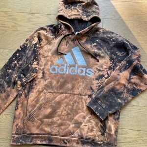 Custom Bleached Black Adidas Hoodie